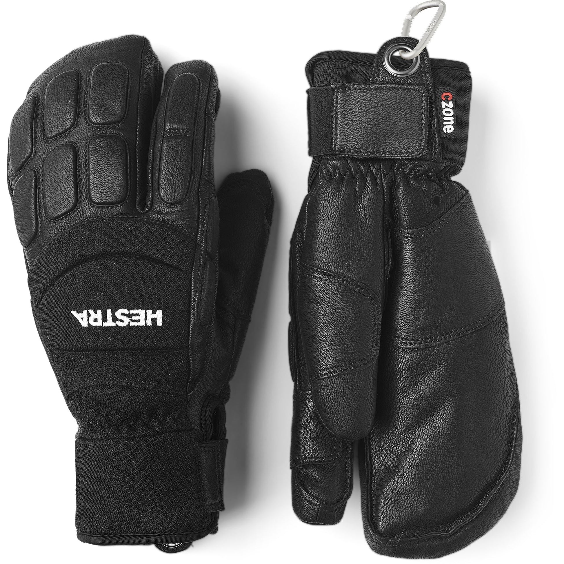 Hestra Alpine Pro Vertical Cut Czone 3 Finger Gloves Black 8 Snow Gloves