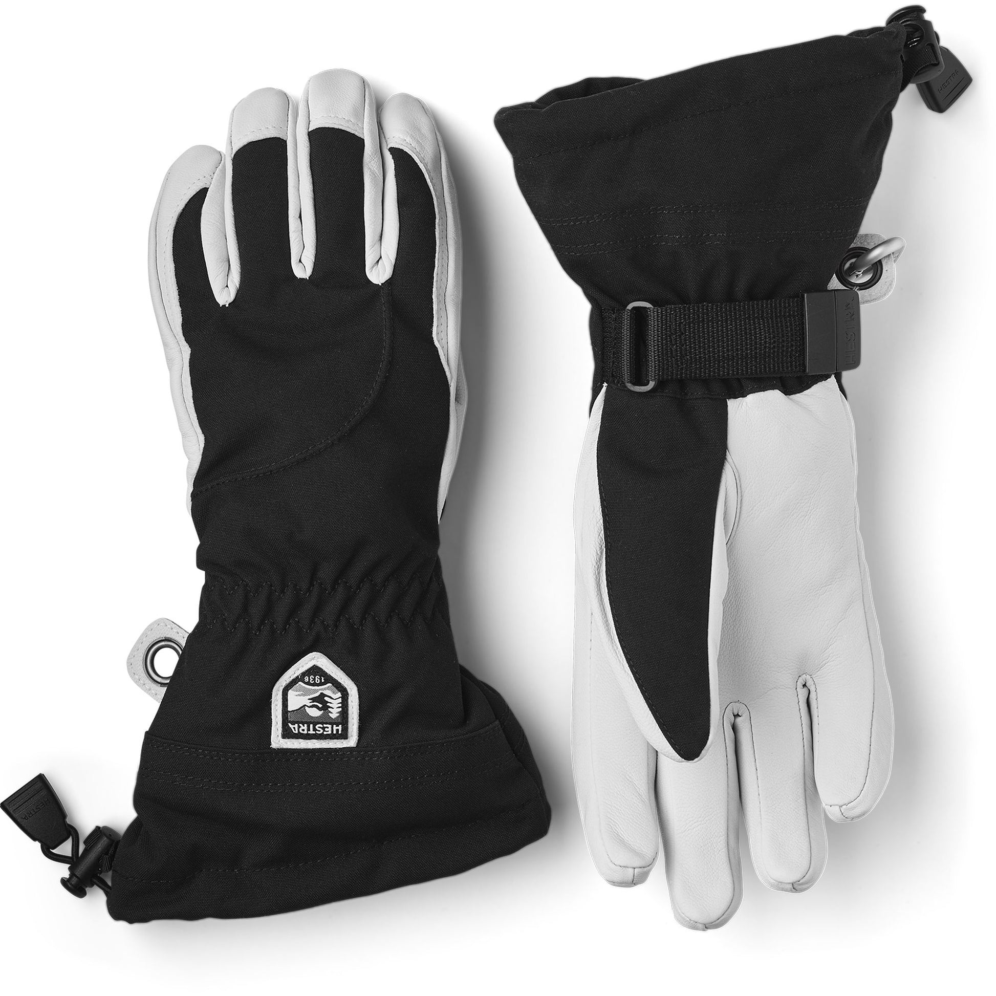 Hestra Women's Alpine Pro Heli Glove Black/Off White 7 Snow Gloves