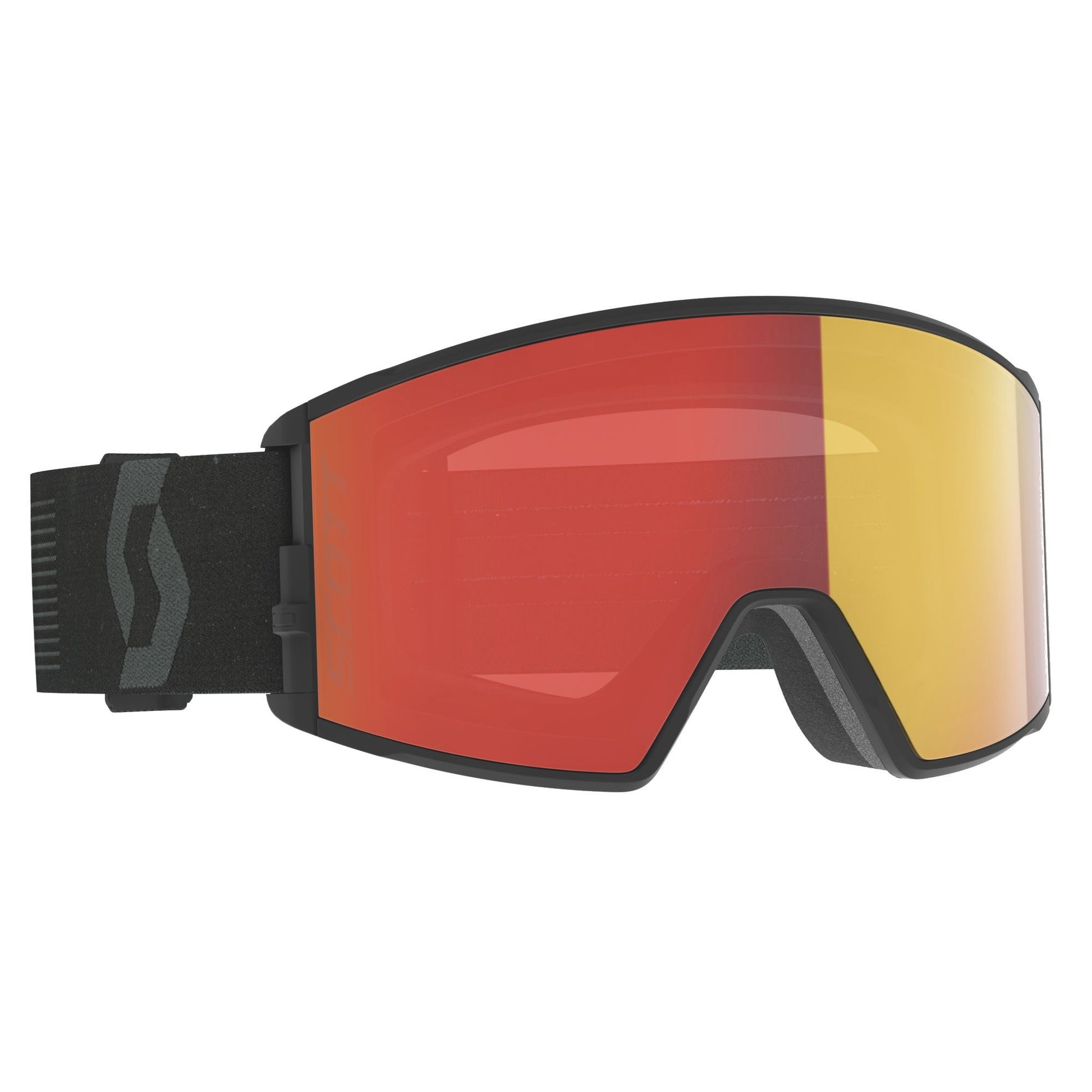 Scott React Snow Goggle Mineral Black Enhancer Red Chrome Snow Goggles