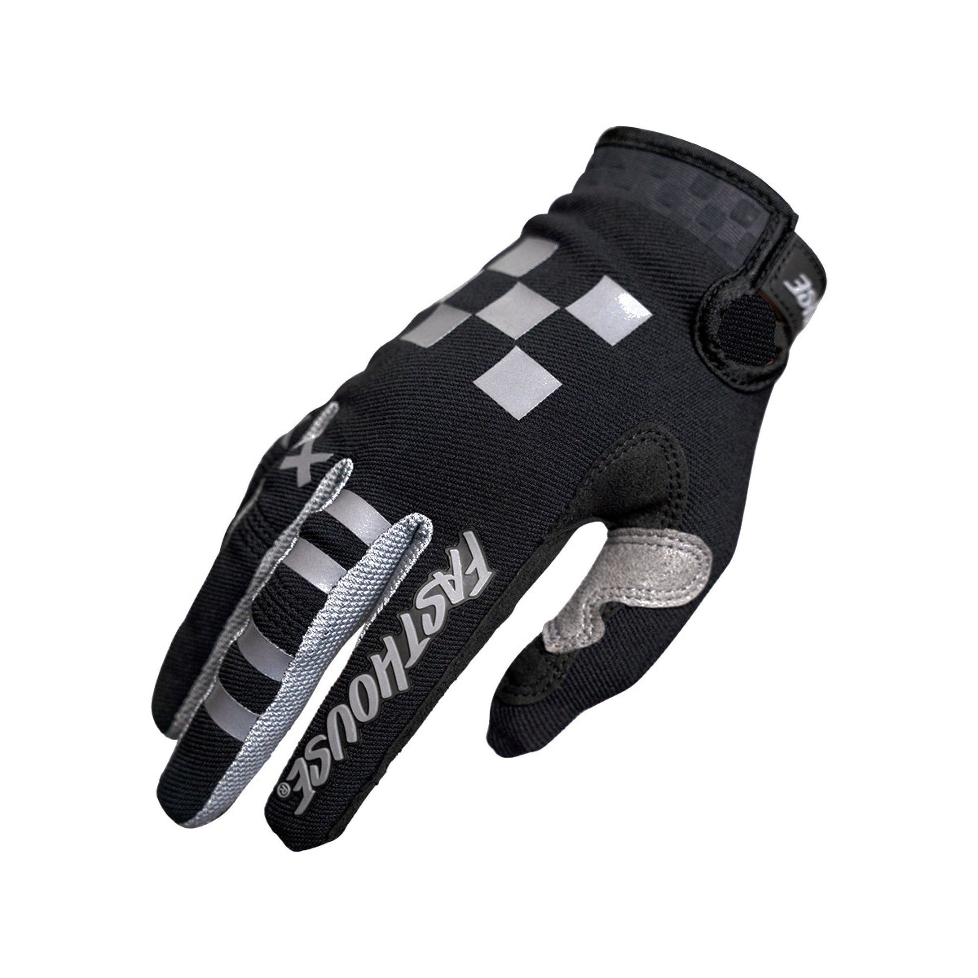 Fasthouse Youth Speed Style Glove Rufio - Black/Gray YS Bike Gloves