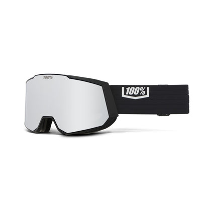 100 Percent Snowcraft XL HiPER Snow Goggle Black Silver Mirror Silver - 100 Percent Snow Goggles