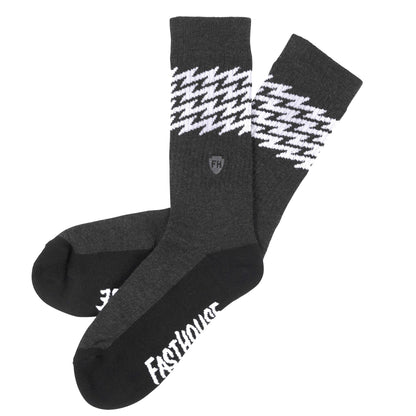 Fasthouse Voltage Sock Heather Gray S\M - Fasthouse Socks