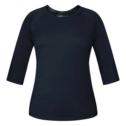 Shredly Women's Raglan 3/4 Tee Black LS Shirts