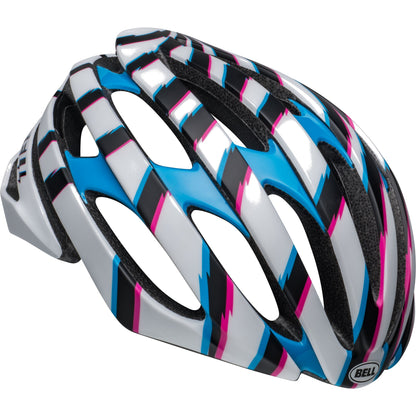 Bell Stratus MIPS Helmet Vertigo Matte Gloss White Cyan L - Bell Bike Helmets