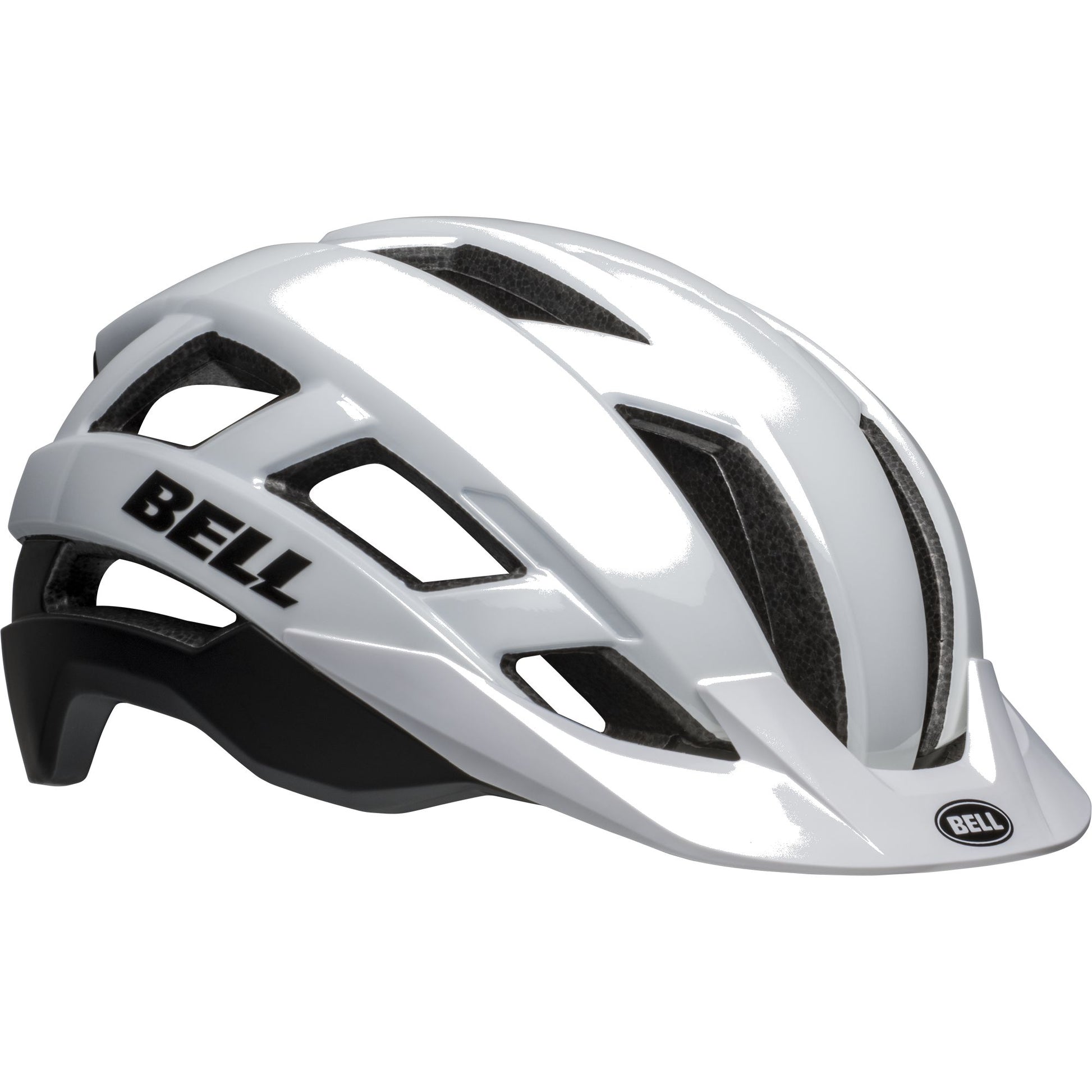 Bell Falcon XRV LED MIPS Helmet Matte Gloss White Black - Bell Bike Helmets