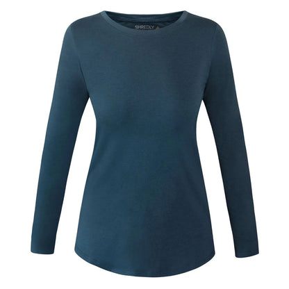 Shredly Women's Long Sleeve Midnight Turquoise - Shredly LS Shirts