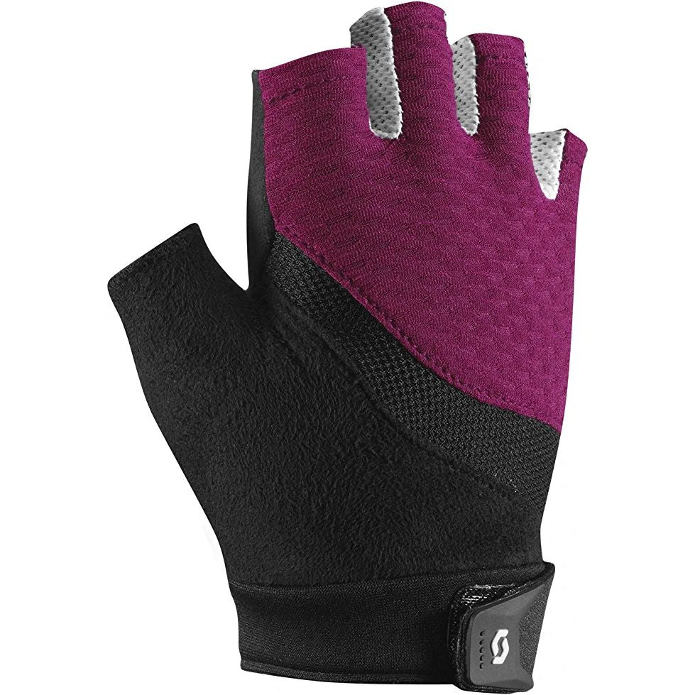 Scott Women's Essential SF Bike Glove Black Plum Violet XL - Scott Bike Gloves