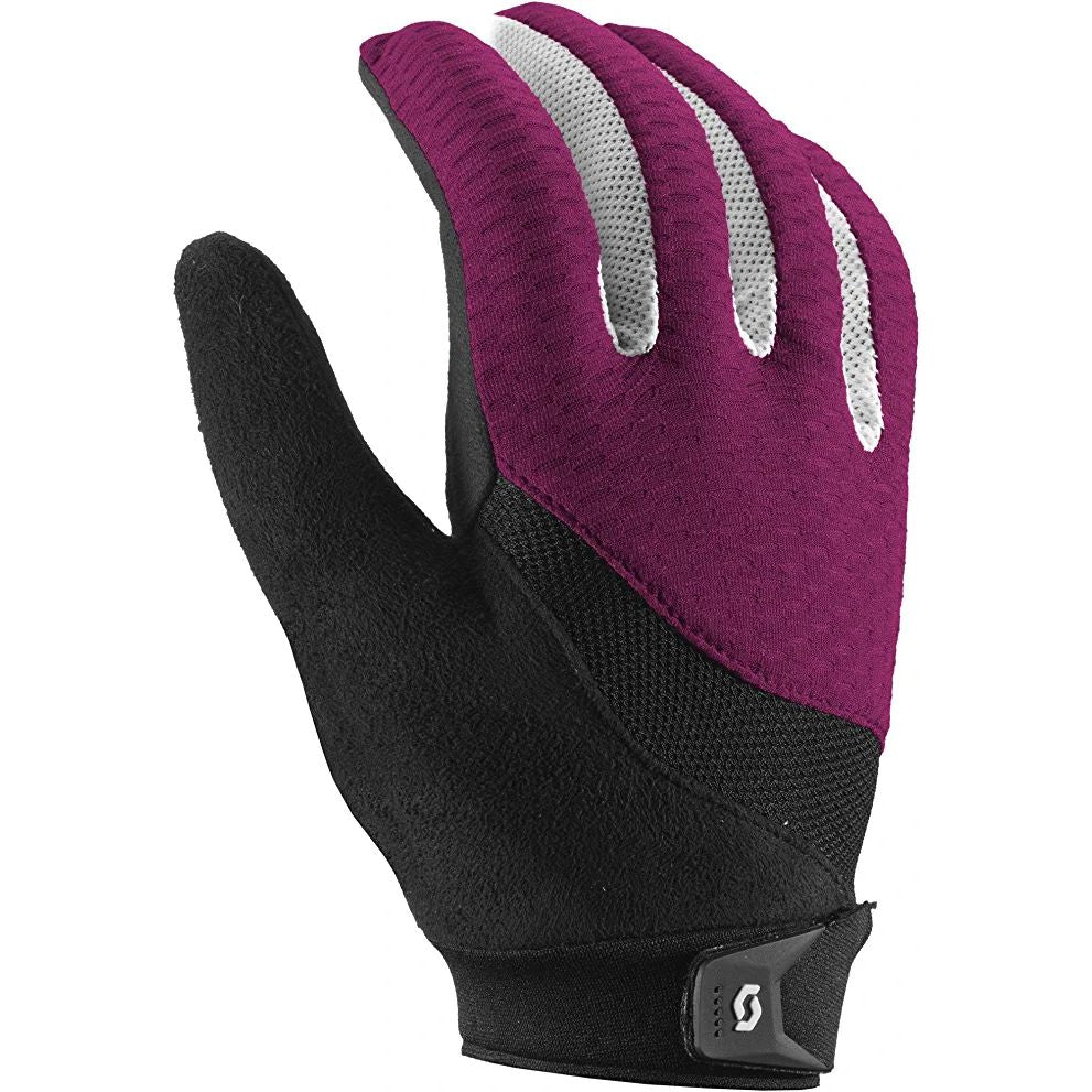 Scott Women's Essential LF Bike Glove Black Plum Violet XL - Scott Bike Gloves