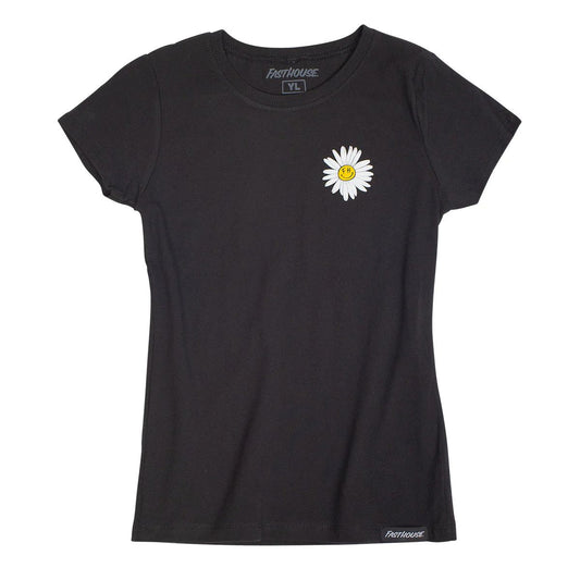 Fasthouse Girl's All Smiles Tee Black SS Shirts