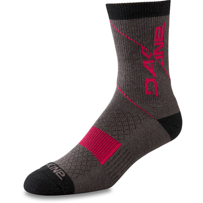 Dakine Berm Crew Sock Grey Red M\L - Dakine Bike Socks