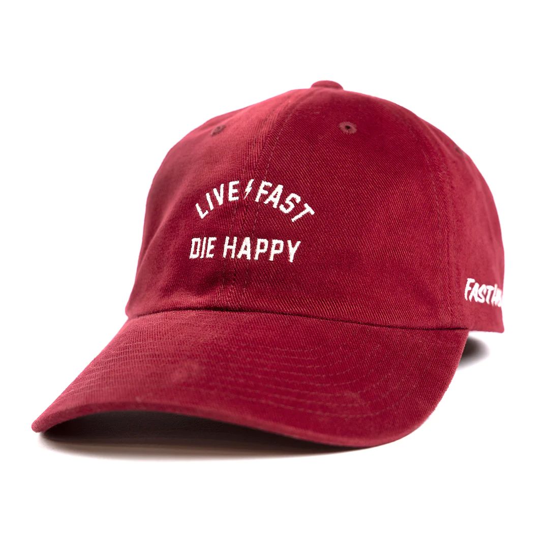 Fasthouse Die Happy Hat Vintage Red OS - Fasthouse Hats