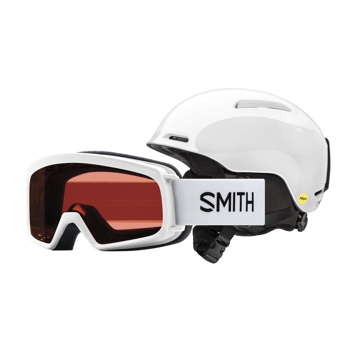 Smith Youth Glide Jr. MIPS/Rascal Combo Snow Helmet White YXS Snow Helmets