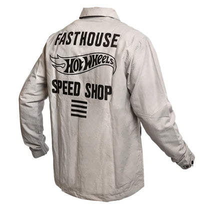 Fasthouse Elite Hot Wheels Jacket Light Gray - Fasthouse Jackets & Vests
