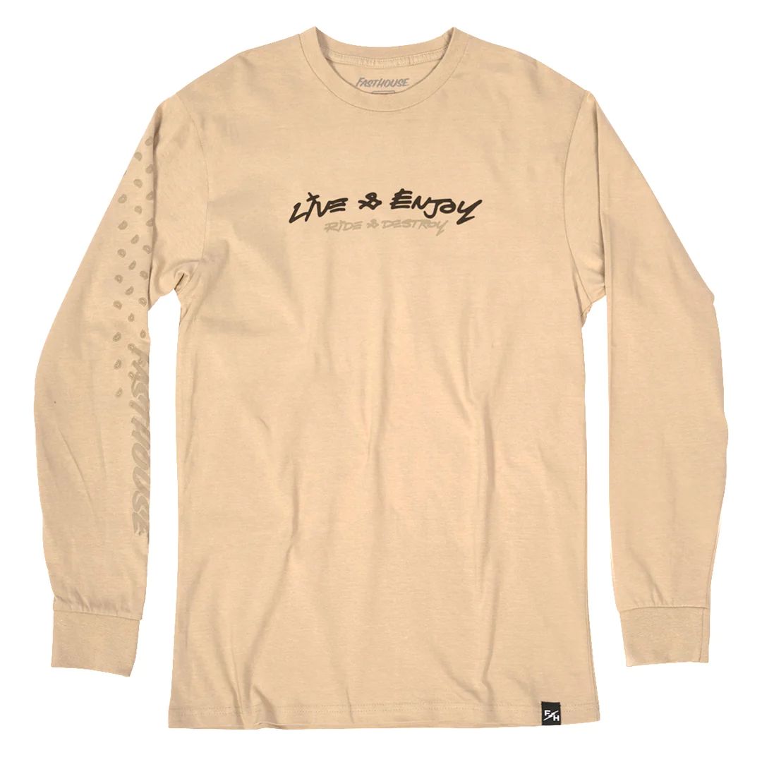 Fasthouse Emil Johansson Live and Enjoy LS Tee Cream SS Shirts