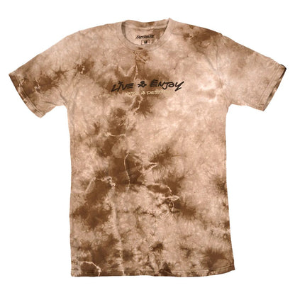 Fasthouse Emil Johansson Live and Enjoy Tee Tie Dye Brown White - Fasthouse SS Shirts