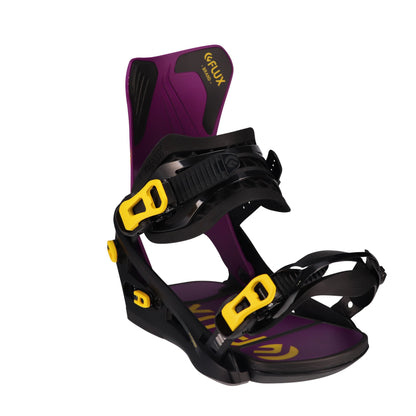 Flux DS Snowboard Binding Purple Yellow - Flux Snowboard Bindings