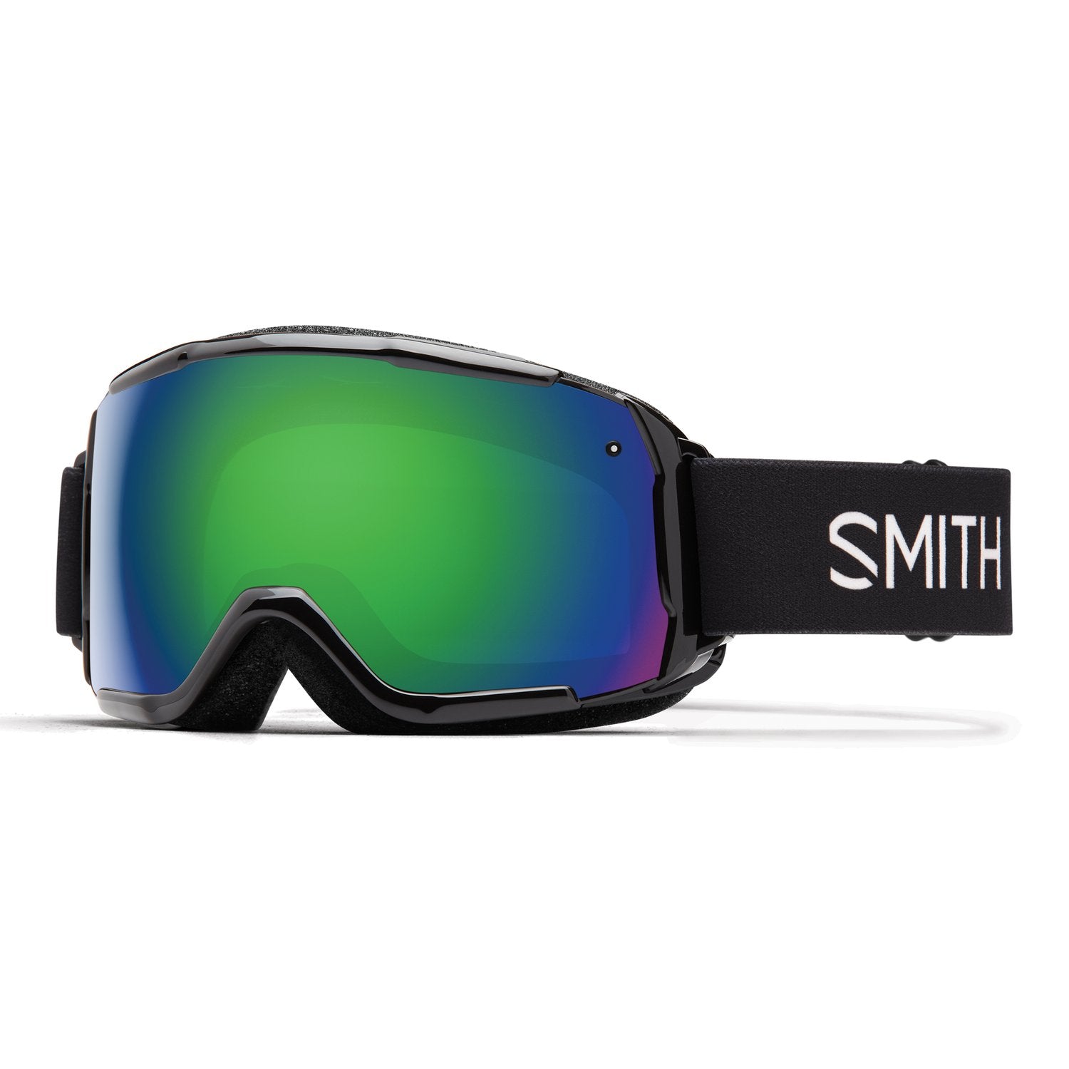 Smith Kids' Grom Snow Goggle Black / Green Sol-X Mirror Snow Goggles