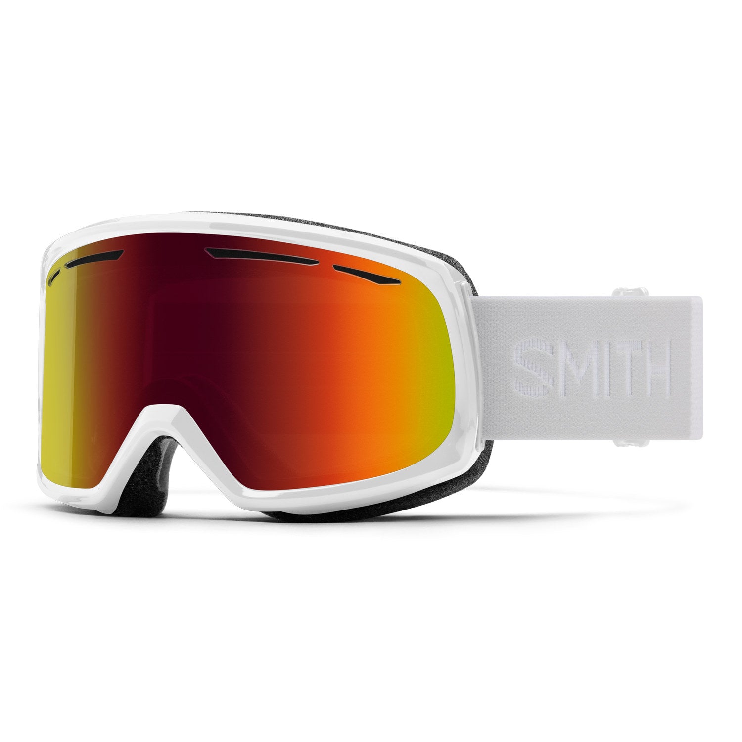 Smith Women's Drift Snow Goggle White / Red Sol-X Mirror Snow Goggles