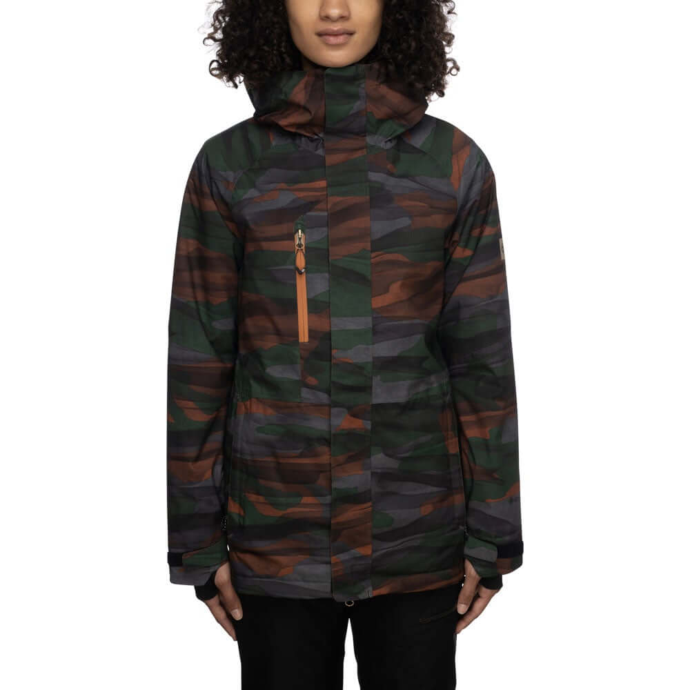 686 Women's GORE-TEX Willow Snow Jacket Red Clay Waterland Camo Snow Jackets