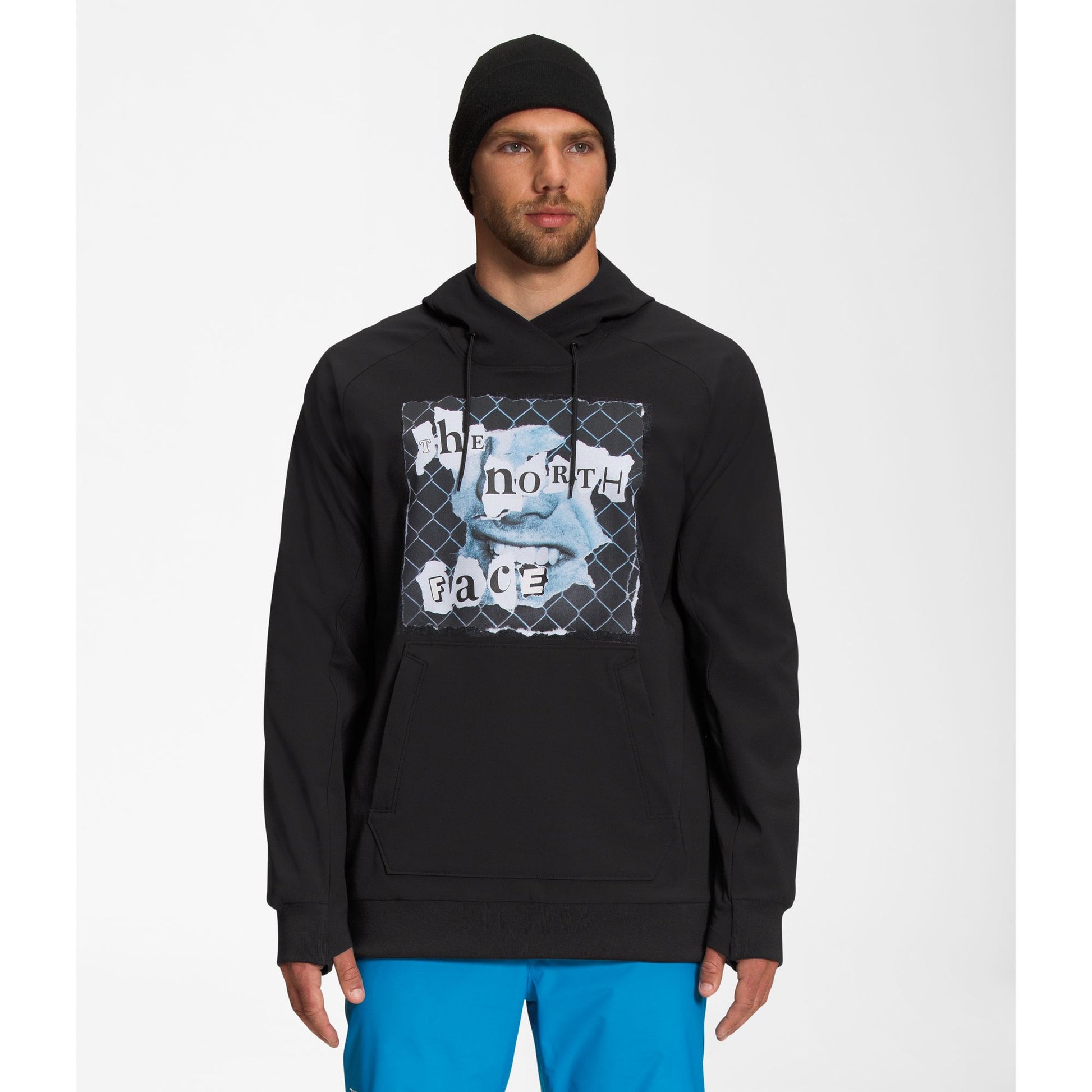 The North Face Printed Tekno Hooded Pullover TNF Black/TNF White XL Sweatshirts & Hoodies