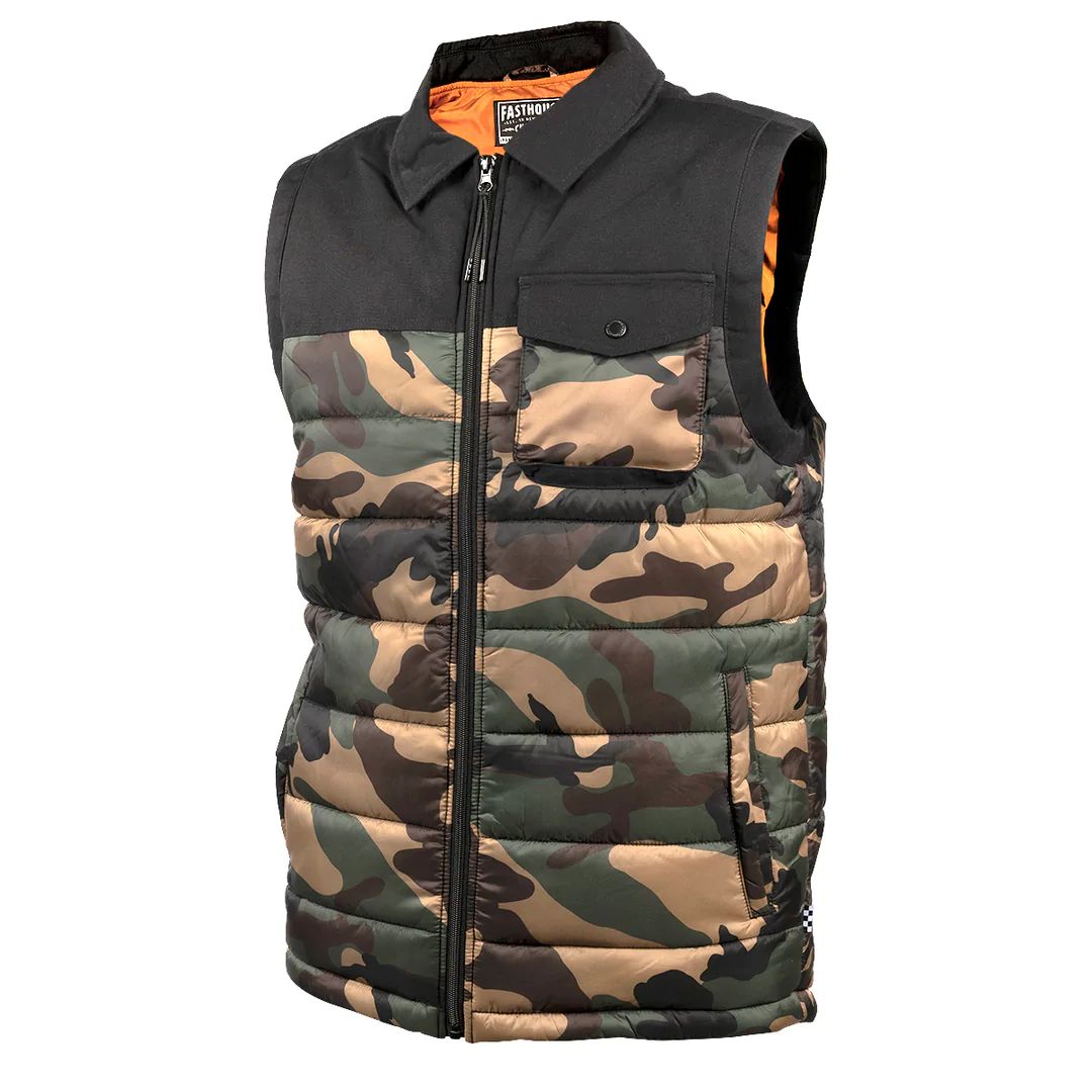 Fasthouse Prospector Puffer Vest Camo Jackets & Vests
