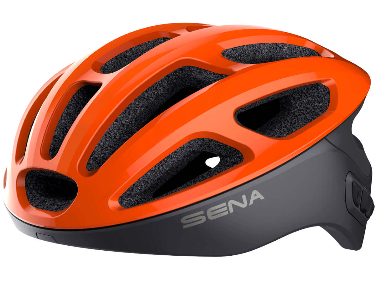 Sena R1 Smart Bluetooth Cycling Helmet Electric Tangerine Bike Helmets