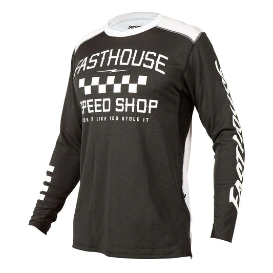 Fasthouse Alloy Roam LS Jersey Heather Black Bike Jerseys