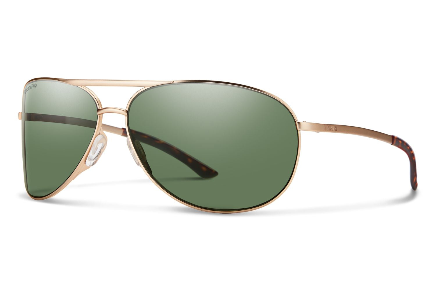 Smith Serpico 2 Sunglasses Matte Gold / ChromaPop Polarized Gray Green Sunglasses