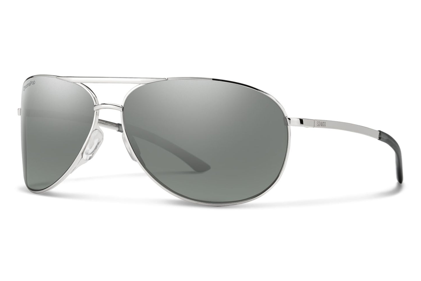 Smith Serpico 2 Sunglasses Silver / ChromaPop Polarized Platinum Mirror Sunglasses