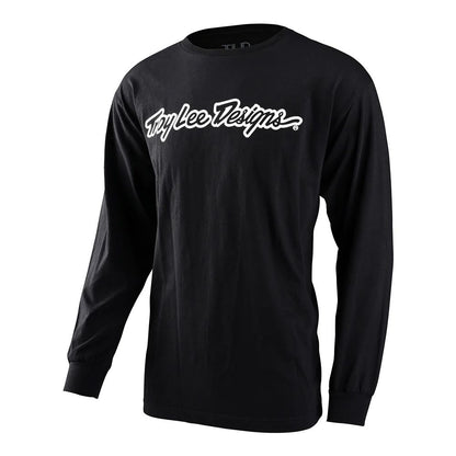 Troy Lee Designs Men's Signature Long Sleeve Tee Black - Troy Lee Designs SS Shirts