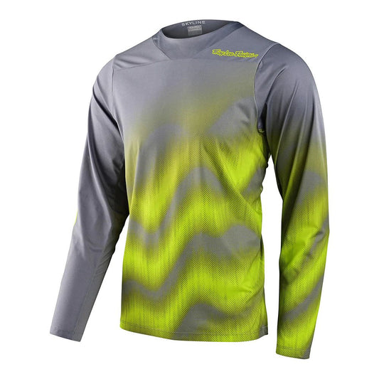 Troy Lee Designs Men's Skyline Chill Waves LS Jersey Light Gray M Bike Jerseys