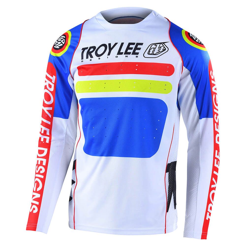 Troy Lee Designs Youth Sprint Jersey Drop In White YXS - Troy Lee Designs Bike Jerseys