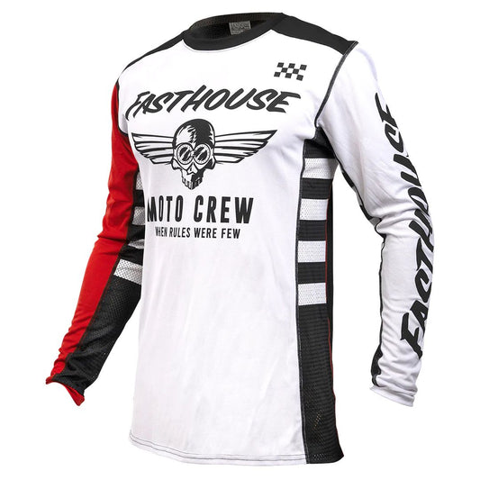 Fasthouse USA Grindhouse Factor Jersey White/Black Bike Jerseys