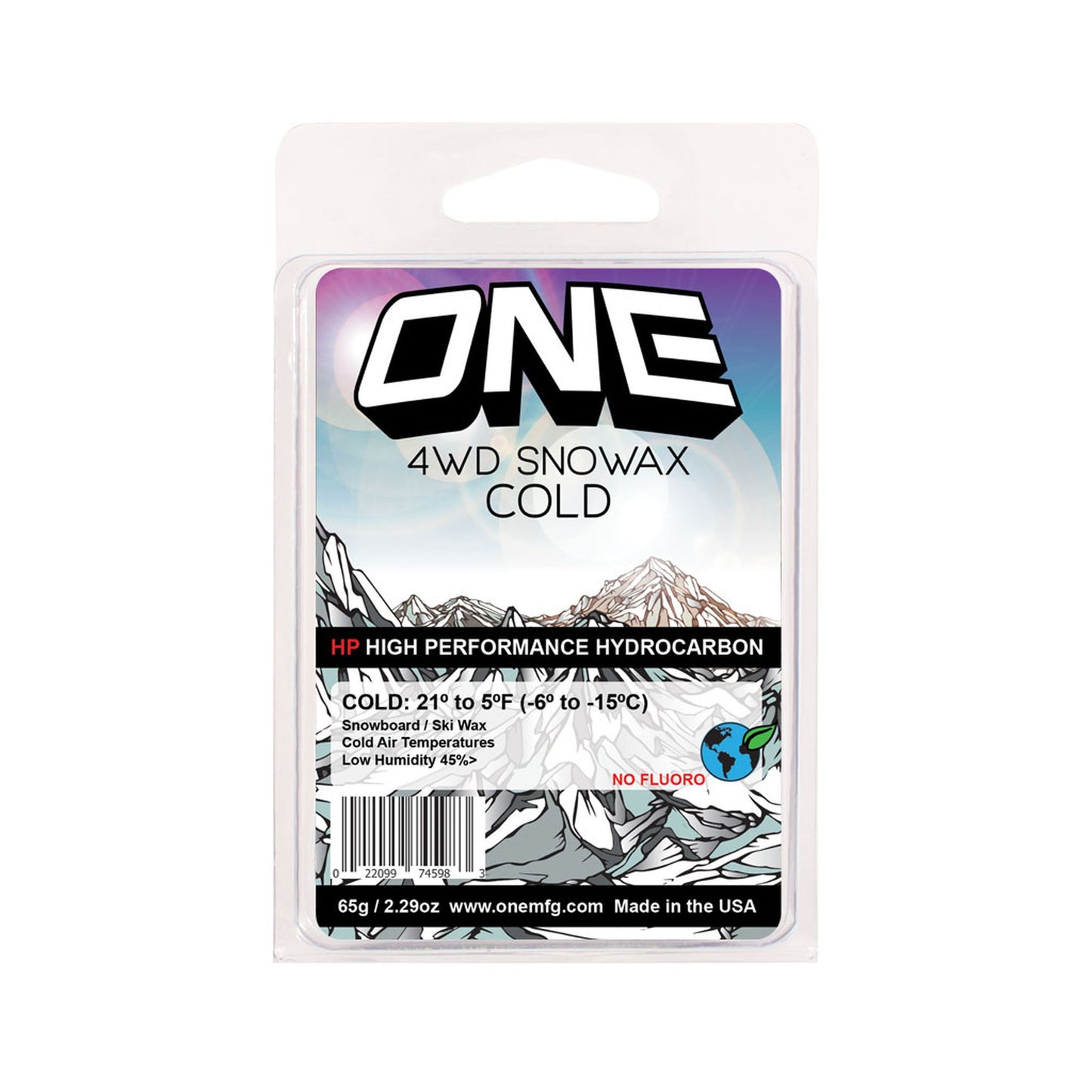 Oneball 4WD Snow Wax - 65g COLD - 23F to 12F 65 Wax