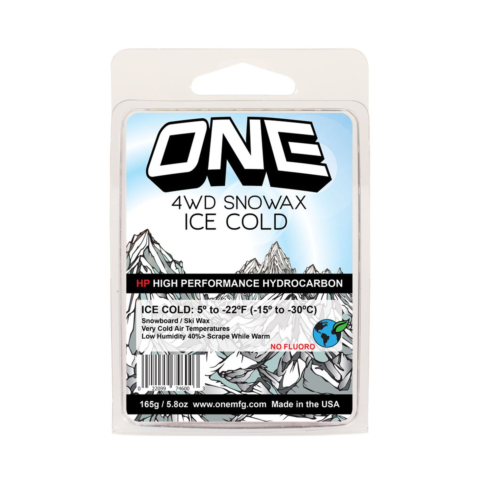 Oneball 4WD Snow Wax - 165g ICE - 12F & below 165 Wax