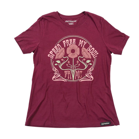 Fasthouse Women's Trinity Tee Maroon S SS Shirts