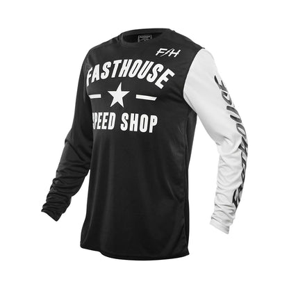 Fasthouse Youth Carbon Jersey Black White - Fasthouse Bike Jerseys