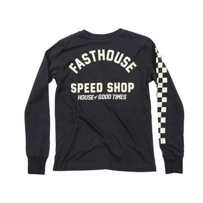 Fasthouse Youth Haven LS Tee Black YL - Fasthouse LS Shirts
