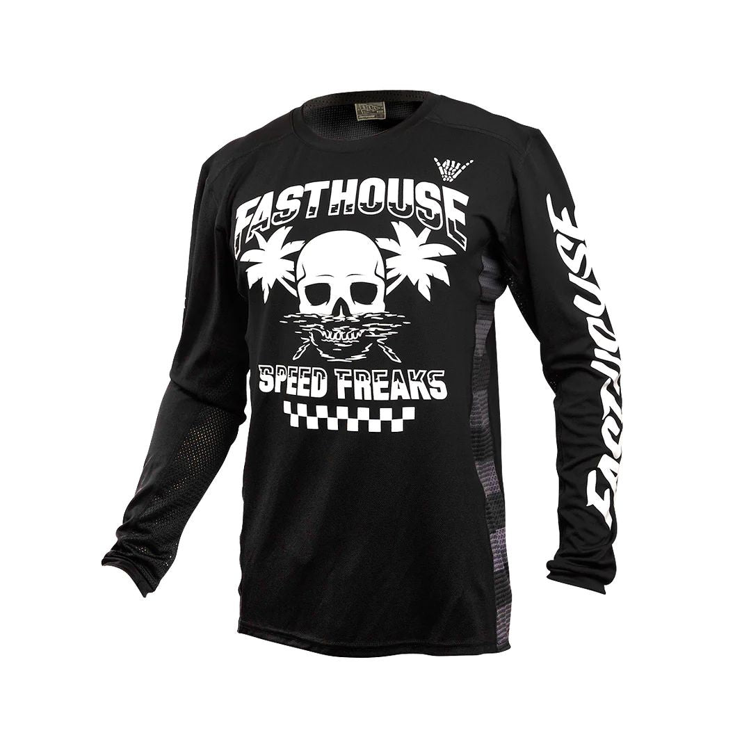 Fasthouse Youth USA Grindhouse Subside Jersey Black Bike Jerseys