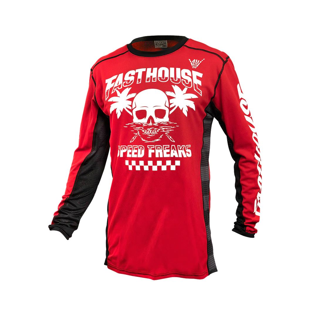 Fasthouse Youth USA Grindhouse Subside Jersey Red Bike Jerseys
