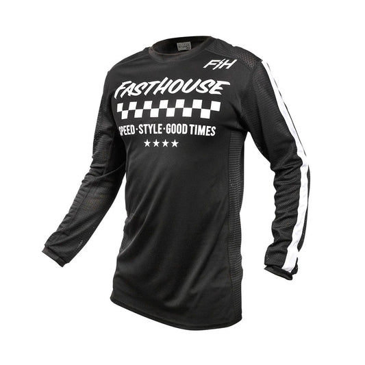Fasthouse Youth USA Originals Air Cooled Jersey Black Bike Jerseys