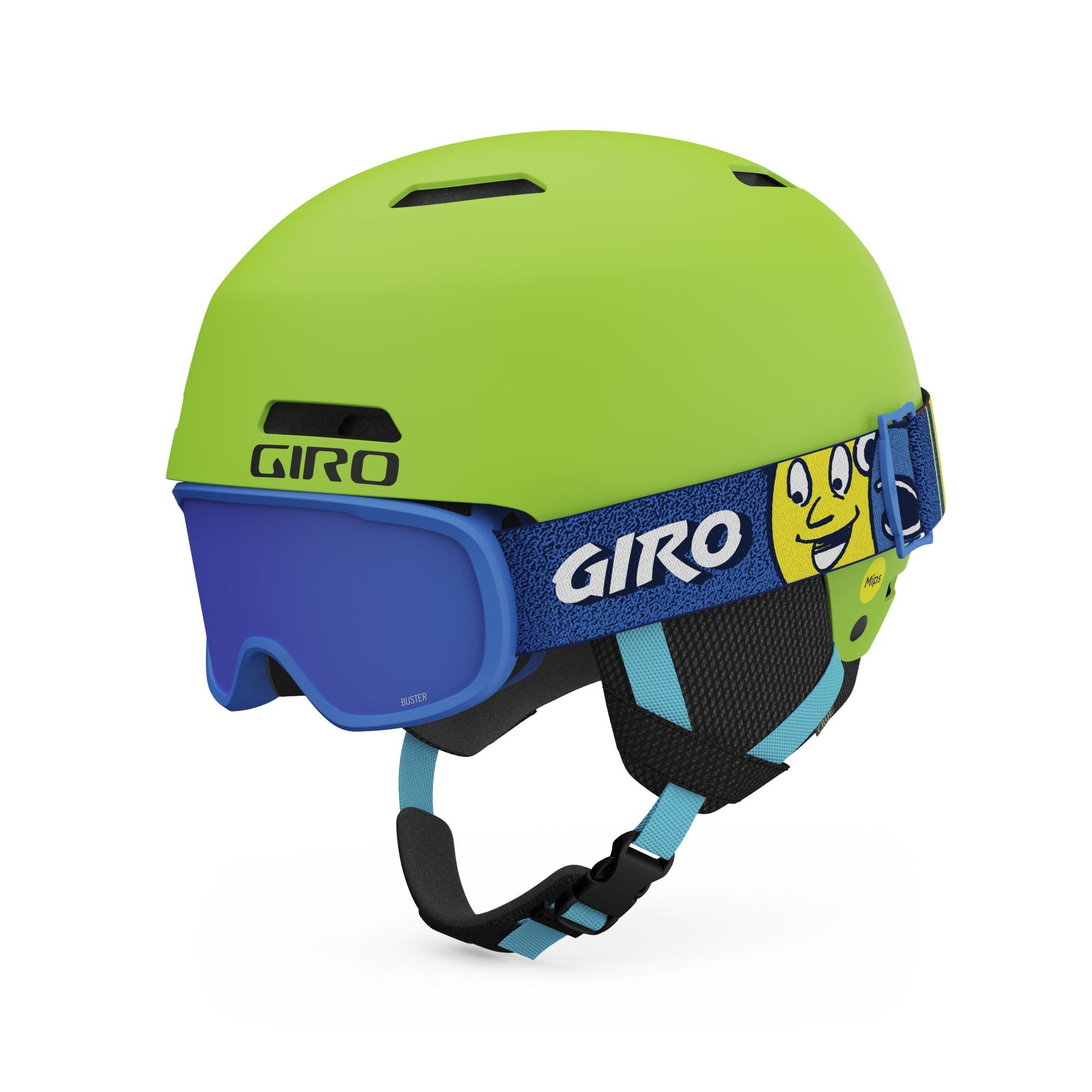Giro Youth Crue MIPS CP Helmet Matte Bright Green Snow Helmets