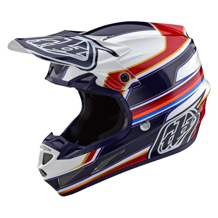 Troy Lee Designs SE4 Composite Helmet Speed White/Red XL Bike Helmets
